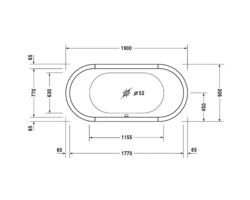 Акриловая ванна 190x90 см Duravit Starck 700012000000000