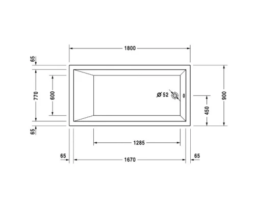 Акриловая ванна 180x90 см Duravit Starck 700050000000000
