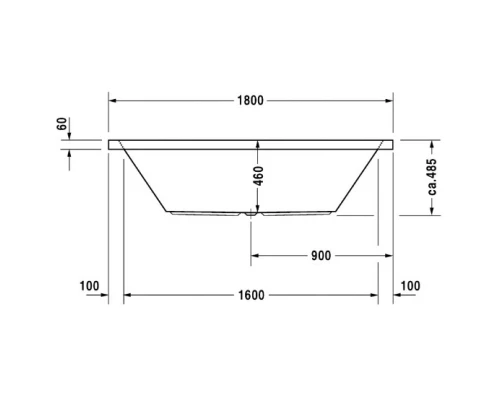 Акриловая ванна 180x90 см Duravit Starck 700052000000000