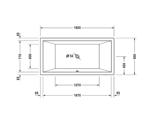 Акриловая ванна 180x90 см Duravit Starck 700052000000000