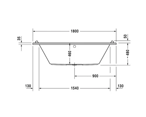 Акриловая ванна 180x90 см Duravit Starck 700339000000000