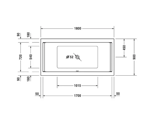 Акриловая ванна 180x90 см Duravit Starck 700339000000000