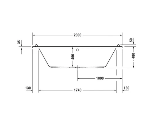 Акриловая ванна 200x100 см Duravit Starck 700341000000000