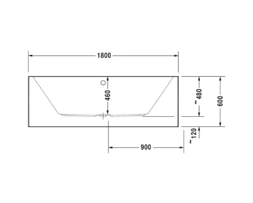 Акриловая ванна 180x80 см Duravit Vero Air 700417000000000