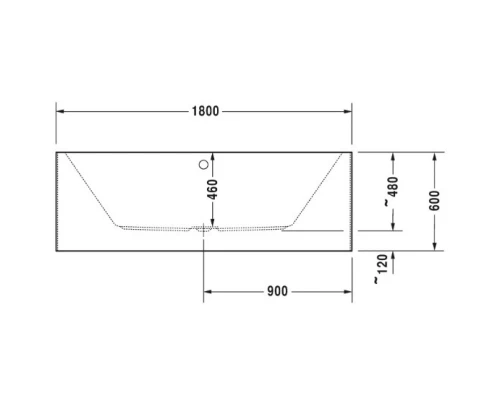 Акриловая ванна 180x80 см Duravit Vero Air 700418000000000