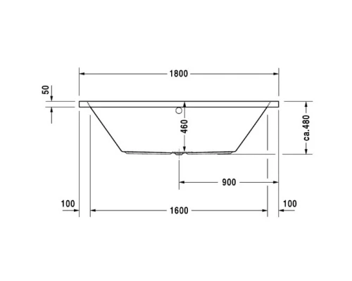 Акриловая ванна 180x80 см Duravit Vero 700135000000000