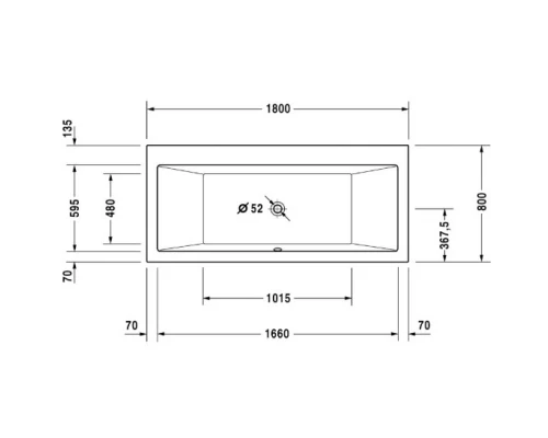 Акриловая ванна 180x80 см Duravit Vero 700135000000000
