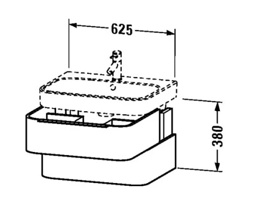 Тумба дуб брашированный 62,5 см Duravit Happy D.2 H2636407272