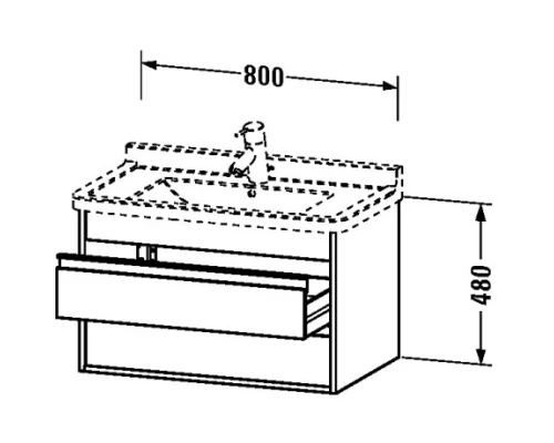 Тумба белый матовый 80 см Duravit Ketho KT664401818
