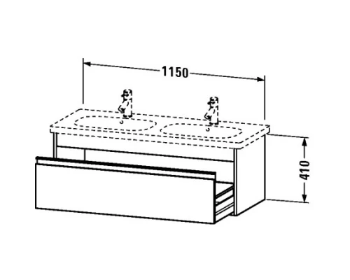 Тумба белый матовый 115 см Duravit Ketho KT666901818