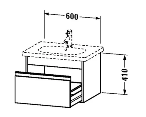 Тумба каштан 60 см Duravit Ketho KT667005353