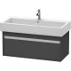 Тумба графит матовый 95 см Duravit Ketho KT668804949
