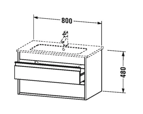 Тумба графит матовый 80 см Duravit Ketho KT642904949