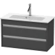 Тумба графит матовый 80 см Duravit Ketho KT645304949