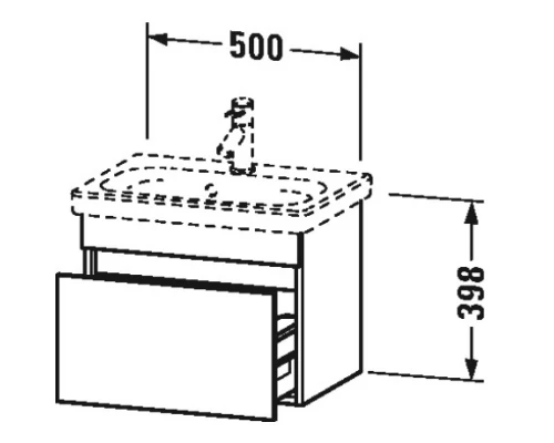 Тумба базальт матовый 50 см Duravit DuraStyle DS630304343