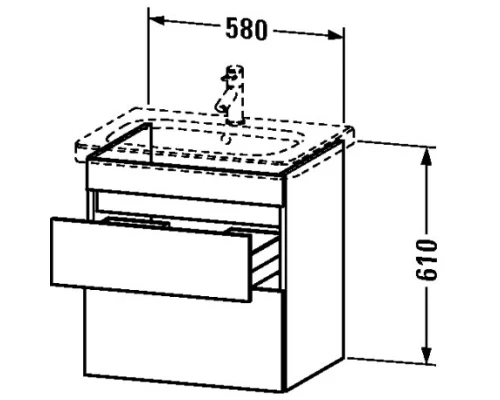 Тумба темный орех 58 см Duravit DuraStyle DS648002121