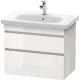 Тумба белый глянец 73 см Duravit DuraStyle DS648102222