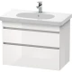 Тумба белый глянец 80 см Duravit DuraStyle DS648402222