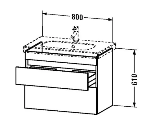 Тумба орех 80 см Duravit DuraStyle DS648407979