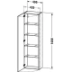 Пенал подвесной белый матовый L Duravit DuraStyle DS1218L1818