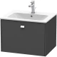Тумба графит матовый 62 см Duravit Brioso BR400101049