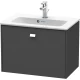 Тумба графит матовый 62 см Duravit Brioso BR401001049