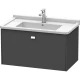 Тумба графит матовый 82 см Duravit Brioso BR404201049