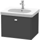 Тумба графит матовый 67 см Duravit Brioso BR404501049