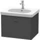 Тумба графит матовый 67 см Duravit Brioso BR404504949