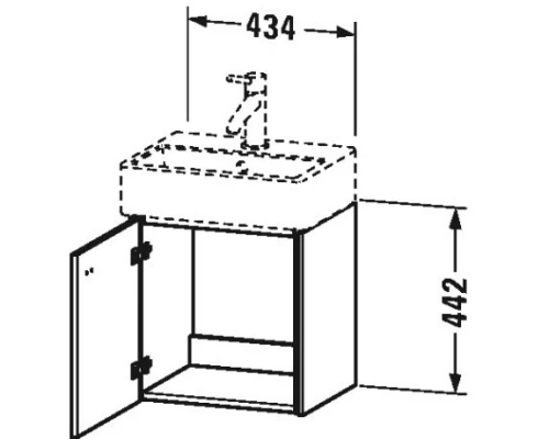 Тумба тауп матовый 43,4 см Duravit Brioso BR4050L9191