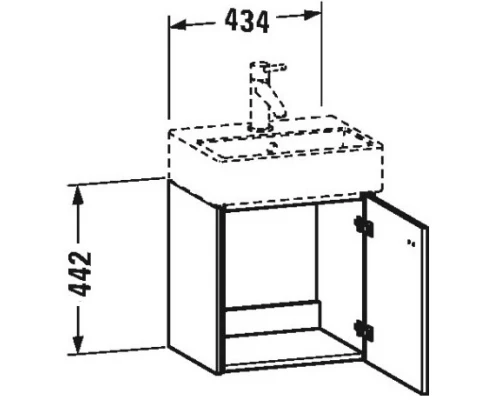 Тумба черный дуб 43,4 см Duravit Brioso BR4050R1016