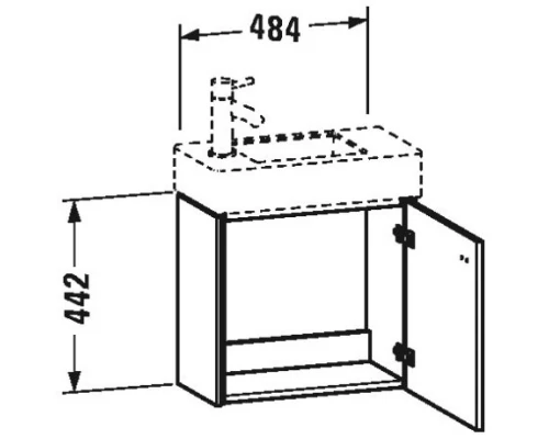 Тумба белый глянец 48,4 см Duravit Brioso BR4051R2222