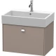 Тумба базальт матовый 68,4 см Duravit Brioso BR405401043