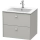 Тумба бетонно-серый матовый 62 см Duravit Brioso BR410100707