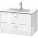Тумба белый глянец 82 см Duravit Brioso BR410201022