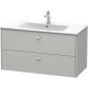 Тумба бетонно-серый матовый 102 см Duravit Brioso BR410300707