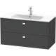 Тумба графит матовый 102 см Duravit Brioso BR410301049