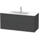 Тумба графит матовый 122 см Duravit Brioso BR410404949