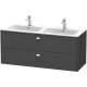 Тумба графит матовый 129 см Duravit Brioso BR410501049