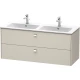 Тумба тауп матовый 129 см Duravit Brioso BR410501091