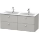 Тумба бетонно-серый матовый 129 см Duravit Brioso BR410600707