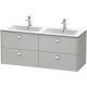 Тумба бетонно-серый матовый 129 см Duravit Brioso BR410601007