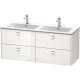 Тумба белый глянец 129 см Duravit Brioso BR410601022