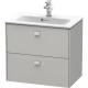 Тумба бетонно-серый матовый 62 см Duravit Brioso BR411000707