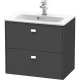 Тумба графит матовый 62 см Duravit Brioso BR411001049