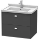 Тумба графит матовый 67 см Duravit Brioso BR414101049