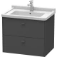 Тумба графит матовый 67 см Duravit Brioso BR414104949