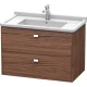 Тумба темный орех 82 см Duravit Brioso BR414201021