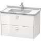 Тумба белый глянец 82 см Duravit Brioso BR414201022
