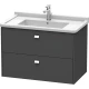 Тумба графит матовый 82 см Duravit Brioso BR414201049